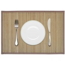 Napperons 6 pcs Bambou 30 x 45 cm Marron Vidaxl