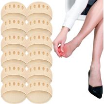 6 paires de coussinets avant-pieds pour femmes, coussinets métatarsiens, tissu respirant et absorbant la transpiration au niveau du talon,