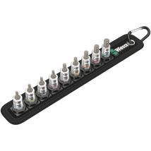 Set de 9 douille-embouts Zyklop 1/4' avec fonction de retenue Wera Belt a Imperial 1