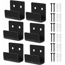 6 Pcs Crochet Mural Inox a Visser Fixation Miroir Mural Equerre en u Crochets Robustes avec 12 Longues Vis pour Accrocher Dans la Salle de Bain la
