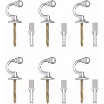 6 Pcs Crochet Rideaux Rideau Embrasse Crochets U Hémisphèrique Crochet Porte Crochet Mural Crochet Porte Manteaux