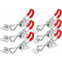 6 Pcs Fermeture Remorque Sauterelles de Menuisier Loquet à Bascule Sauterelles Bascule Pince Pince à Genouillère Loquet à Bascule réglable en Métal