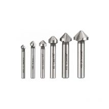 6 pcs Fraise à Chanfreiner, Fraise Conique Métal Foret à Noyer en Acier Rapide hss 6.3/8.3/10.4/12.4/16.5/20.5mm
