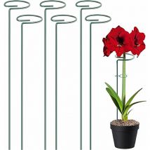 6 pcs Plant Support Stakes Single Rod Plant Support Stakes Garden Plant Stakes Plant Support Stakes for Plants Flower Rose Tomato Lily Peony (40cm)