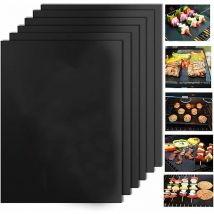 6 pcs/lot 50 x 40 cm pouce en téflon Fibre réutilisable antiadhésive barbecue rti Tapis de feuilles Portable facile à nettoyer extérieur pique-nique