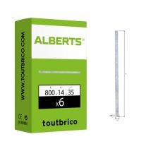 6 pentures droites Ø14 x 800 x 5mm Alberts