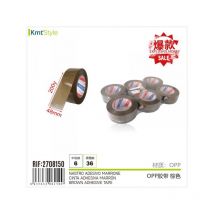 6 Pezzi Nastro Adesivo Marrone 48mm x 200y