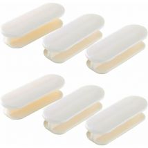 6 Pièces Poignées de Meuble Autocollantes Adhésif Fenêtre Poignée Poignée de Cuisine Autocollante Poignée Porte Coulissante, Blanche