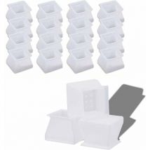 Ensemble de 6 capuchons en silicone pour pieds de chaise rtgpt - Protecteurs de pieds carrés pour chaises et tables- Embouts de protection pour pieds