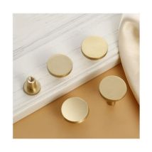 6 Pièces Boutons de Tiroir, Boutons de Meubles en Or, Boutons Armoire Ronds, Boutons de Tiroir en Laiton Doré20 25 mm,Poignée de meuble