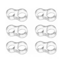 Cyslmuk - 6 Pièces Butée de Porte pour Poignées PVC/Petit Butoir Porte en Silicone/Stop Porte Non Toxique Transparent