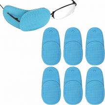 6 Pièces Cache Oeil pour Lunettes, Réutilisable Cache Oeil pour Couvrir l'Oeil Gauche Droit Améliorer la Vision pour Enfants et Adultes Oeil