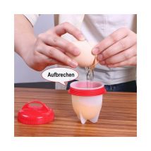6 Pièces Cuiseur Oeuf Silicone, Oeufs Pocheuse Silicone,Silicone Oeuf Cooker,Antiadhésif Pocheuse Rapide,Cuiseur à œufs en Silicone sans