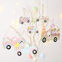 6 pièces Décorations de Pâques Plaque de porte de Pâques Décorations DIY Décorations en bois finies Décorations lapin Joyeuses Pâques Plaques de