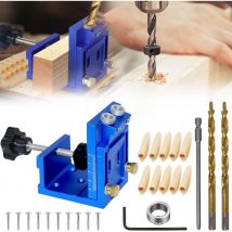 Gotrays - 6 Pièces Ensemble de kit de Gabarit de Perçage, Ajustable Guide de Percage Perçage 9mm, Gabarit de Percage Oblique pour Trous de