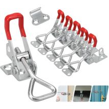Pnuaticm - 6 pièces Fermeture Remorque Rermeture à Levier Loquet à Bascule Loquet à Bascule GH-4001 en Métal Loquets à Bascule Réglables-Pour Portes,