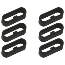 Cyslmuk - Lot de 6 anneaux de montre en silicone pour montre intelligente, anneaux de bracelet en caoutchouc, adaptés aux anneaux de remplacement de