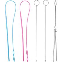 Ersandy - 6 Pièces Kit de Boucle de Couture, Comprenant Crochet de Tourneur de Boucle Enfile-Cordon Flexible Pince à Épiler en Métal Outil de