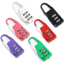 6 Pièces Mini Cadenas Code Casier Cadenas Code 3 Chiffres Cadenas Valise Cadenas Cadenas de Sécurité à Combinaison pour Bagages Sac à dos Valise