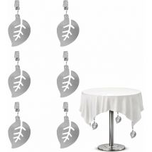 6 Pièces Poids de Nappe,Pinces à Nappes en Acier Inoxydable,Ensembles Poids de Nappe,Décoratives Clip Nappe Poids de Nappe de Table Exterieur pour