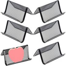 6 Pièces Porte-Cartes de Visite en Maille,Support de Carte de Visite Maille Métallique,Présentoirs de Carte de Visite en Métal pour le Bureau