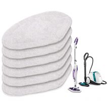 6 pièces Remplacement pour Polti Vaporetto Brosse Vaporforce, Produit Authentique pour Smart 35Mop, Smart 40Mop
