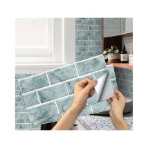 Linghhang - 6 pièces Stickers Carrelage Cuisine(Marbre), Autocollant en Tuile Auto-Adhésif Sticker Imperméable en pvc Autocollants de Carreaux