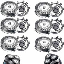 6 Têtes De Rasoir De Remplacement Sh30/50 Pour Rasoirs Philips Séries 1000, 2000, 3000, 5000 – Lames Pointues Pour Rasage Précis – Minetgnon