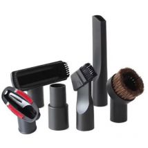 6 pièces/1 ensemble d'accessoires universels pour aspirateur cheval brosse adaptateur brosse remplacement, noir