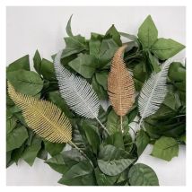 6 plumes de Noël à paillettes 26 cm, décorations de Noël à paillettes