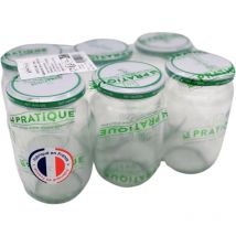 6 Pots à miel ou mutli-usages - 390 Ml - ø 63 mm Le Pratique