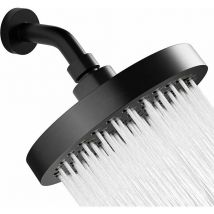 6-pouce-pomme de douche anti-tuyau, tête de douche fixe haute pression, douche pluviale bon marché, économie d'eau, douche, 1/2 pouces, noir, noir,