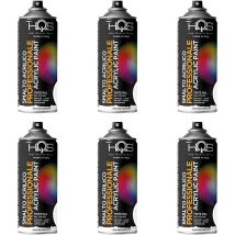 6 pz bomboletta spray smalto acrilico 400 ml bomboletta ral acrilica nero opaco ral 9005