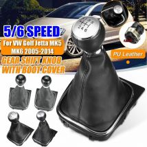 Insma - 6 Speed Shift Gear Knob Gaiter Boot Cover For vw Golf Jetta MK5 MK6 2005-2014
