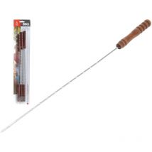 BBQ - 6 spiedini accessori cucina barbecue cucina in acciaio