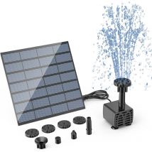 6 Strahlen Solarbrunnen – Solarpumpe Für Garten, Teich Und Vogelbad – Einfaches Installationskit