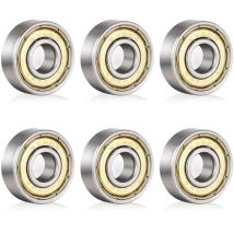 Bluedeer - 6 Stück 608zz Kugellager 8 Mm X 22 Mm X 7 Mm, Hochleistungs-skateboard-kugellager Für Longboards, Rollschuhe, Roller Und Inline-skates, 