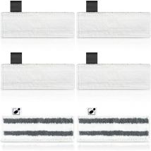 Keyoung - 6 Stück Bodentücher Ersatzteile für Kärcher Dampfreiniger sc 1 sc 2 sc 3 sc 4 sc 5 si 4 EasyFix, Waschbar Mikrofaserbezug für Alle Böden(4