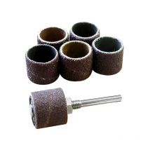 6 tamburi abrasivi di alta qualità ø 15 mm + supporto Maxicraft