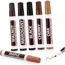 6-teiliges Holzmarker-set – Einfache Renovierung Von Holzoberflächen – Für Möbel, Böden, Tische Und Betten – Tarnung Von Kratzern Und Flecken