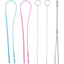 Ersandy - 6-teiliges Nähschlaufen-Set, inklusive Schlaufenwender-Haken, flexibler Kordeleinfädler, Metallpinzette, langes Schlaufenwender-Werkzeug