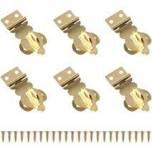 6-teiliges Set Aus Massiven Messing-vorhängeschlössern Mit Mini-schnallen Und Schrauben, Für Geschenkboxen, Handtaschen Und Möbelbeschläge.