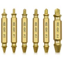 6-teiliges Set für beschädigte Schraubenausdreher mit Werkzeugkasten, HSS-Schraubenausdreher, Handwerkzeugzubehör