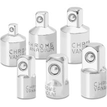 6-teiliges Steckschlüssel-adapterset, Ratschenadapter 1/4" Auf 3/8", 3/8" Auf 1/4", 3/8" Auf 1/2", 1/2" Auf 3/8", 1/2" Auf 1/4", 1/4" Auf 1/2", 