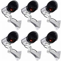 Telecamera Sorveglianza Finta Da Esterno 6 pz Luce Led Lampeggiante Infrarossi