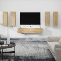6-tlg. Tv-schrank-set Sonoma-eiche Holzwerkstoff Vidaxl