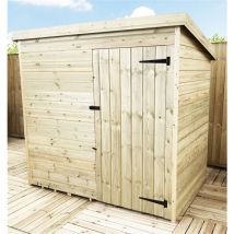 6 x 3 windowless Garden Shed Pressure Treated t&g pent Wooden Garden Shed + Single Door (6' x 3' / 6ft x 3ft) (6x3)