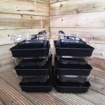 Samuel Alexander - 6 x 38cm Heated Seed Starter Tray Growarm 100 Propagator Kit with two trays Heated Indoor Seedling Planter