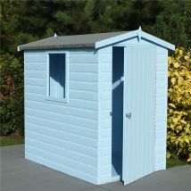 6 X 4 (1.79m X 1.19m) - Tongue And Groove - Apex Workshop - 2 Windows - Single Door - 12mm Tongue And Groove Floor And Roof