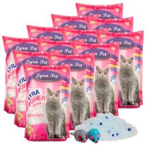 Lyra Pet - 12 x 5 litres Lyra Power Silica Silicate Litière pour chats + 2 souris